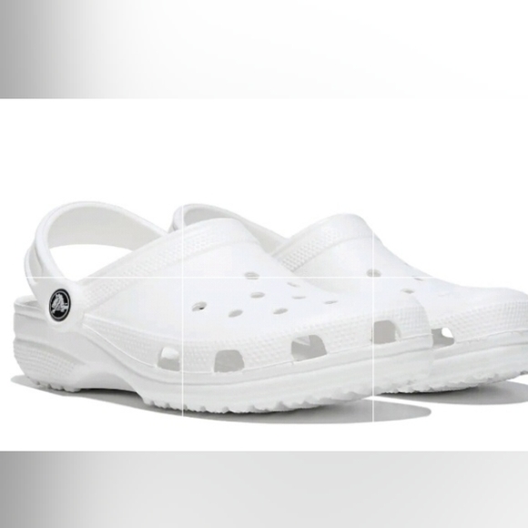 CROCS Shoes - Men or womans White Classic Crocs Shoes